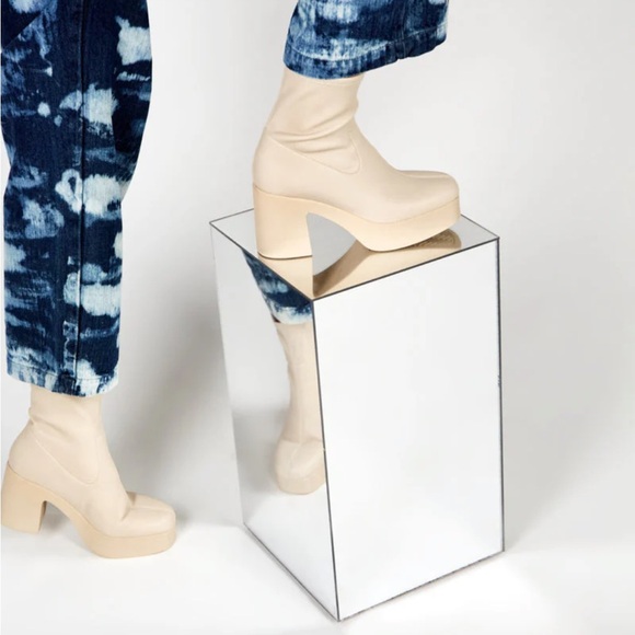 Intentionally blank MARLOWE VEGAN PLATFORM BOOT CREAM - Picture 6 of 6